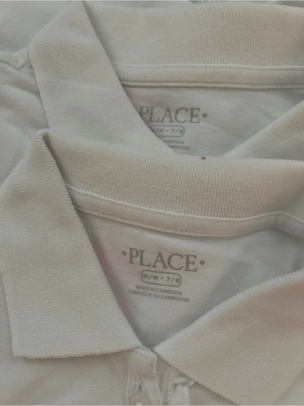 5 Pk NWT Girls White Uniform Ruffle Soft Stretch Pique Polo Shirt Size M 7/8